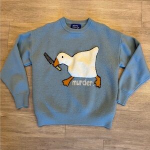Aelfric Eden Sky Blue Goose Graphic Crewneck Sweater